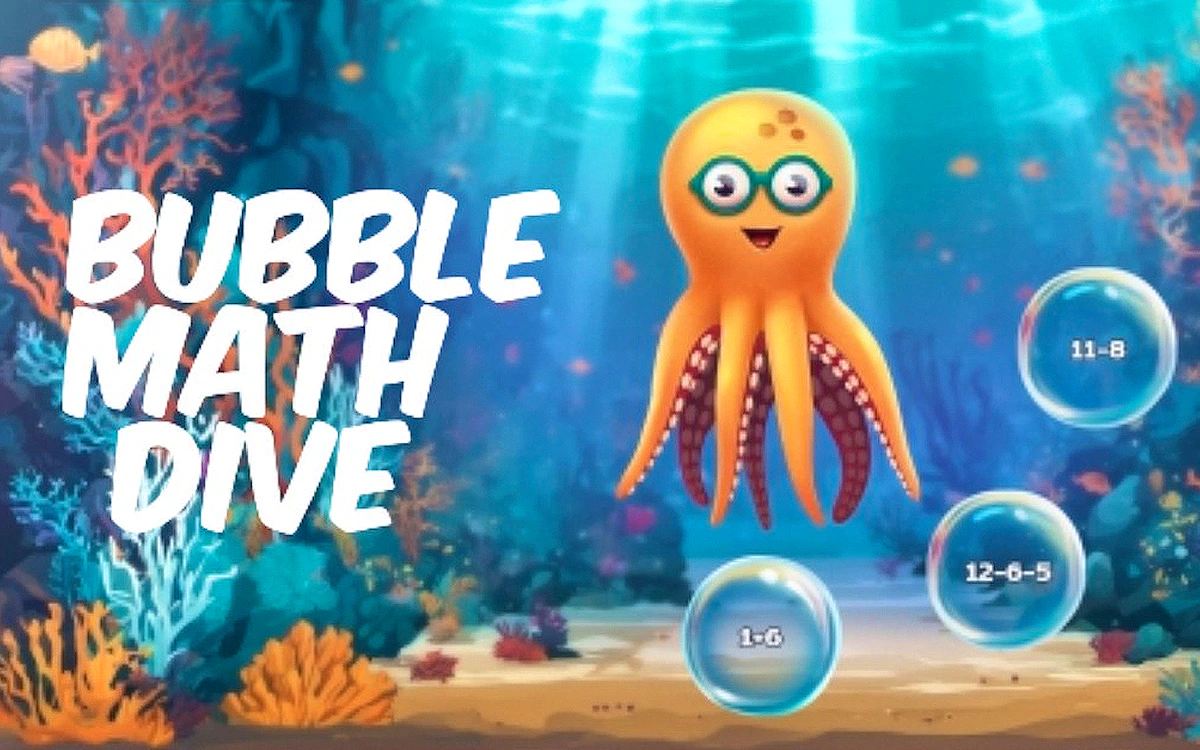 Play Bubble Math Dive — free online Math game