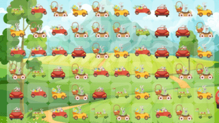 Bunnies Driving Cars Match 3 game cover