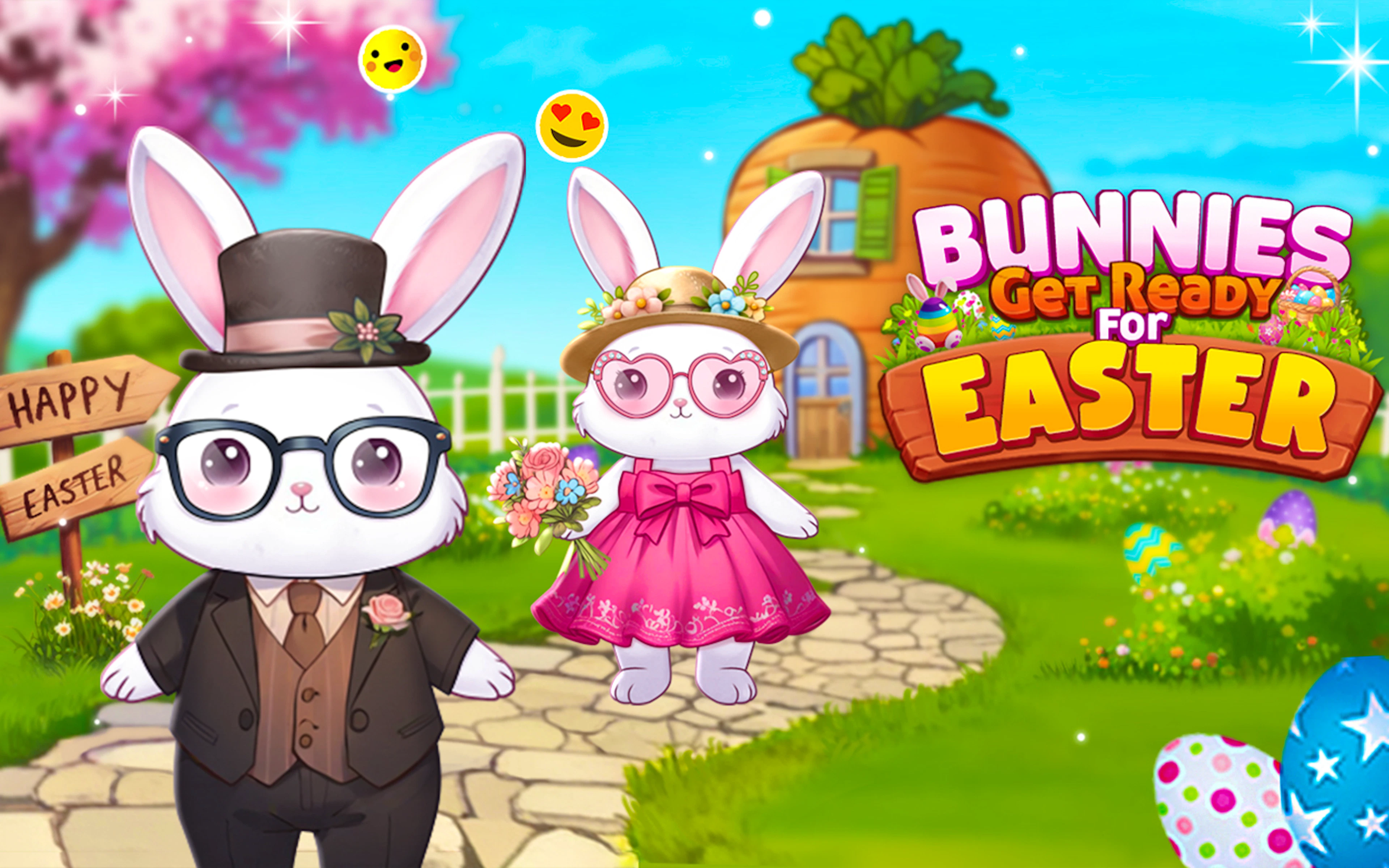 Bunnies Get Ready for Easter