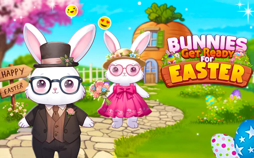 Bunnies Get Ready for Easter