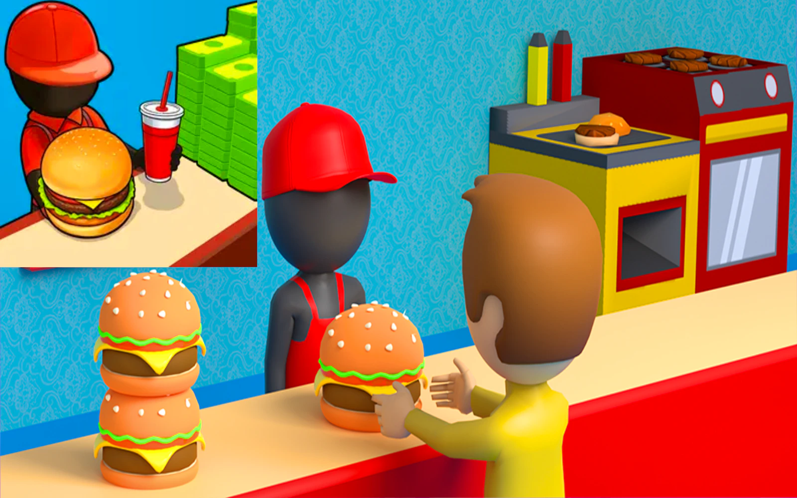 Burger Cafe Idle Tycoon — free online simulation game on Glaze Games