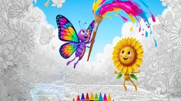 Butterflies and Flowers Coloring Book for Kids