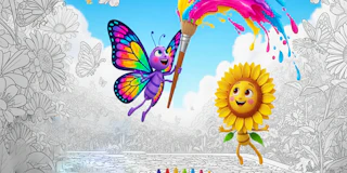 Butterflies and Flowers Coloring Book for Kids thumbnail