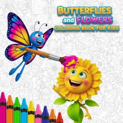 Butterflies and Flowers Coloring Book for Kids By Gamepix