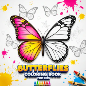 Butterflies Coloring Book for Kids Thumbnail