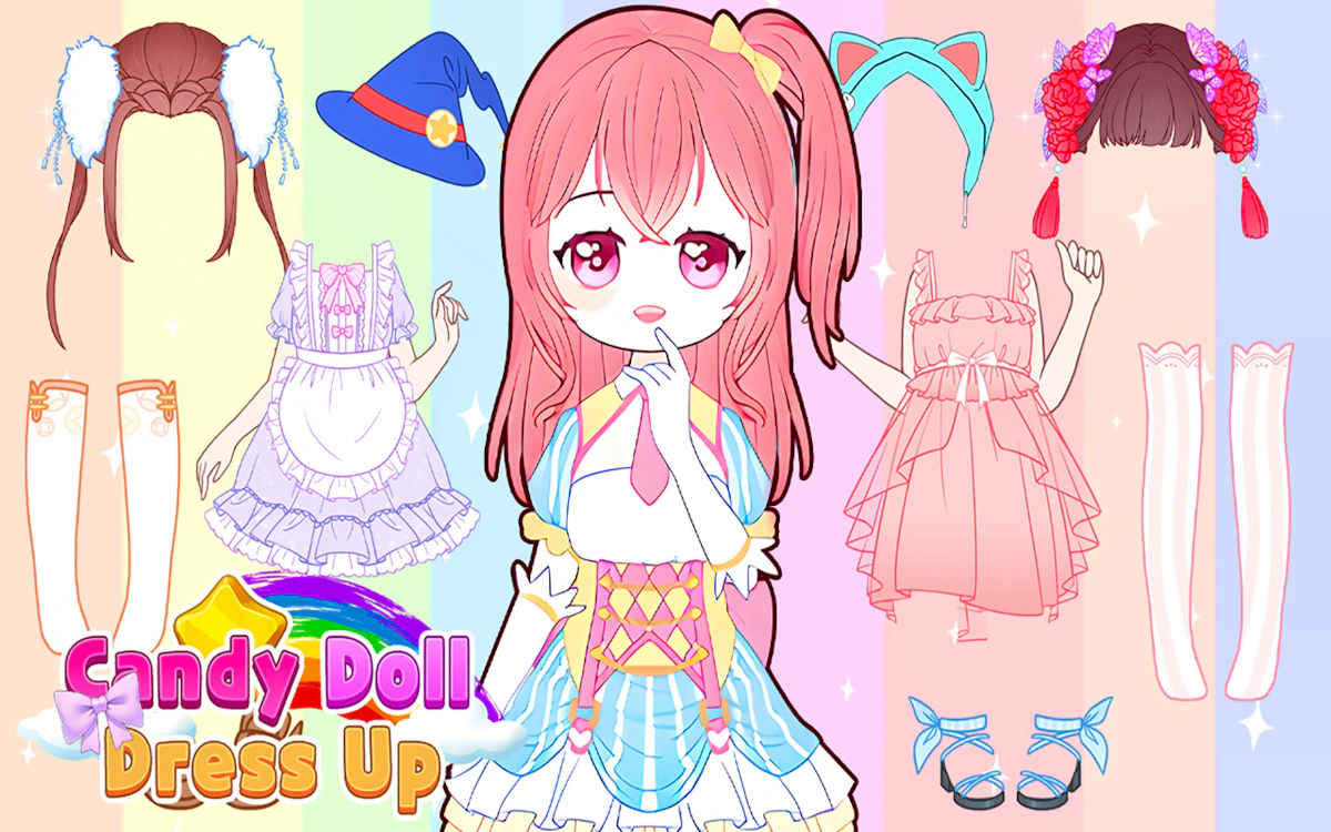 Play Candy Doll Dress Up — free online Games For Girls game
