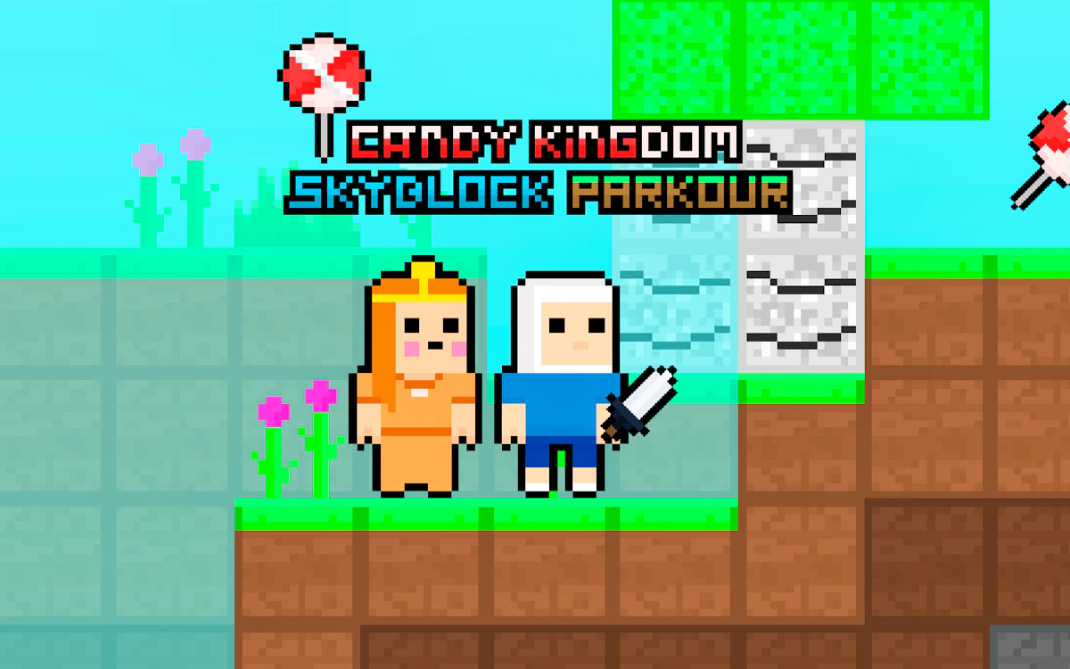 Play Candy Kingdom Skyblock Parkour — free online Two Player game