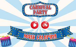 Carnival Party Mask Coloring