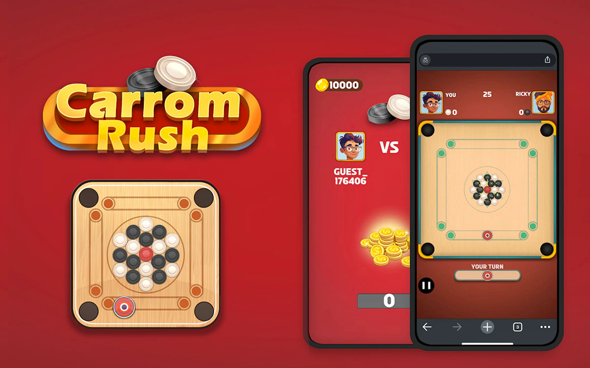 Play Carrom Rush — free online Board game