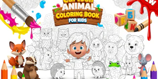 Cartoon Animal Coloring Book for Kids thumbnail
