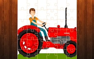 Cartoon Farm Traktors Jigsaw Puzzles game cover