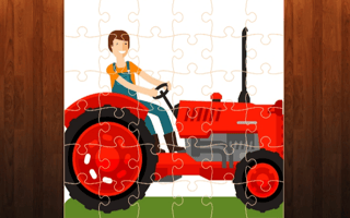 Cartoon Farm Traktors Jigsaw Puzzles game cover