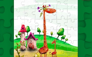 Cartoon Giraffe Puzzle game cover