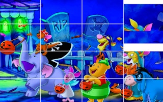 Cartoon Halloween Slide Puzzle game cover