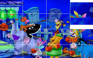 Cartoon Halloween Slide Puzzle game cover