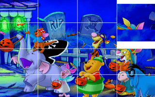 Cartoon Halloween Slide Puzzle