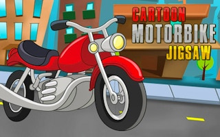 Cartoon Motorbike Jigsaw game cover