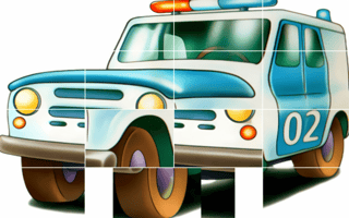 Cartoon Police Car Slide game cover