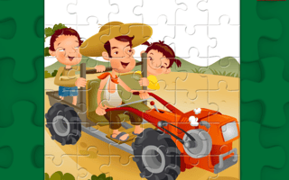 Cartoon Tractor Puzzle game cover