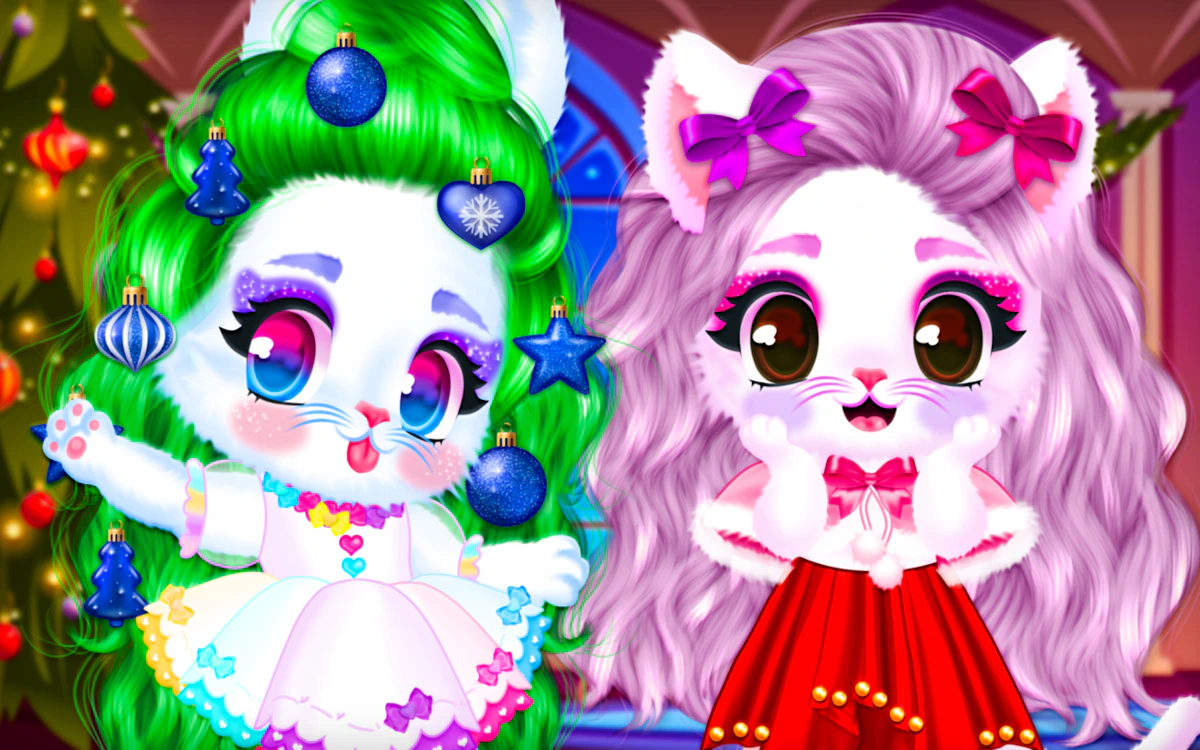 Play Cat and Rabbit Holiday — free online Animal game
