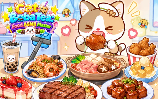 Cat Boba Tea: Food ASMR Master oyun görseli