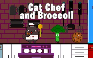 Cat Chef And Broccoli