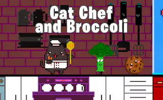 Gato Chef e Brócolis
