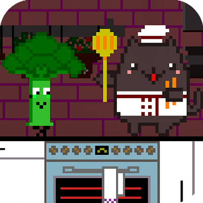 Cat Chef and Broccoli By Gamepix