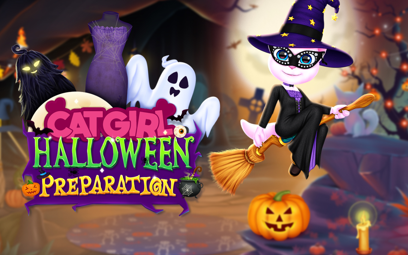 CAT GIRL HALLOWEEN PREPARATION jogo online gratuito em