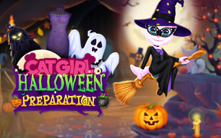 Cat Girl Halloween Preparation game cover