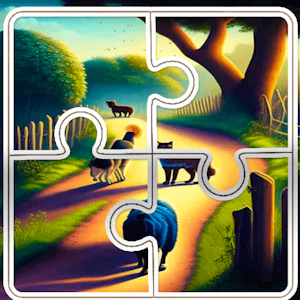 Cats and Dogs Slide Puzzle Thumbnail