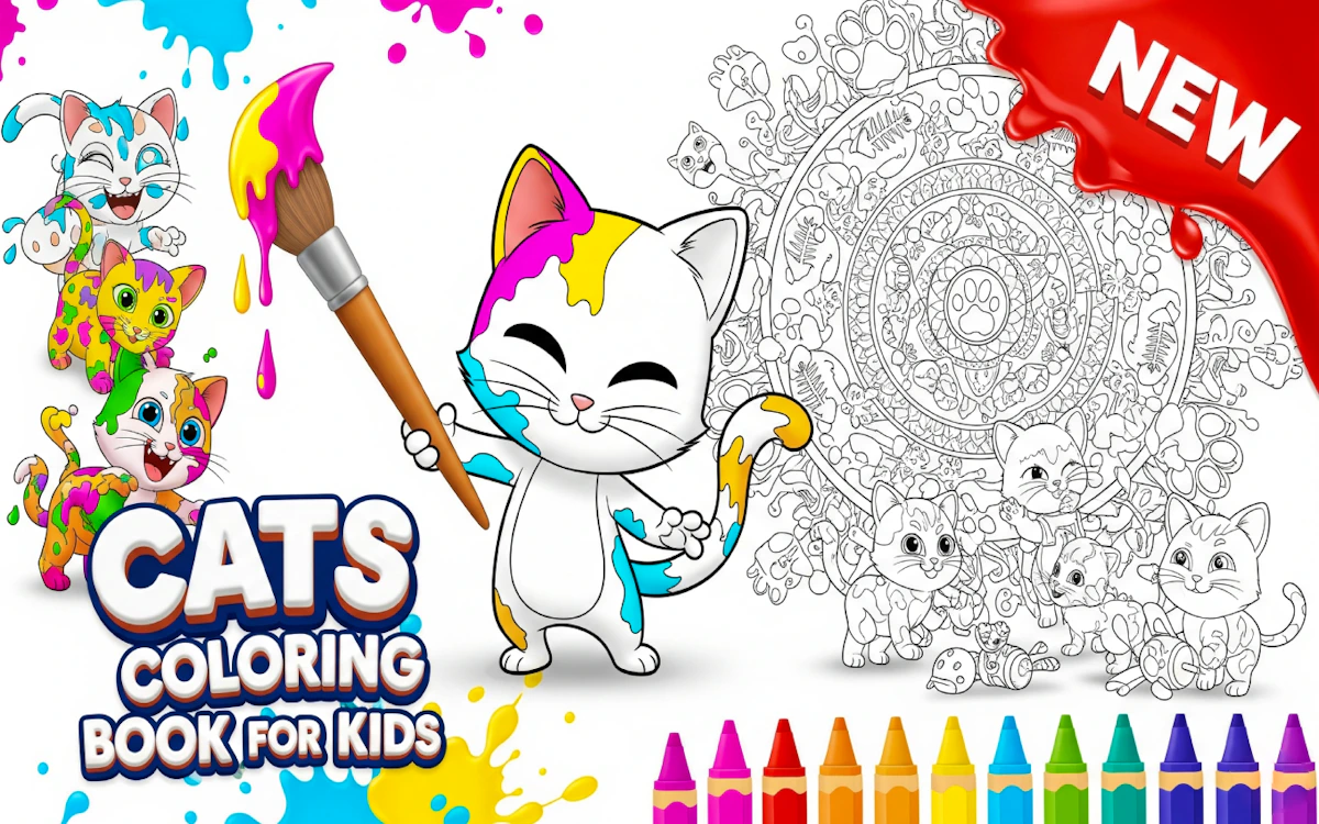 Play Cats Coloring Book for Kids — free online Coloring game