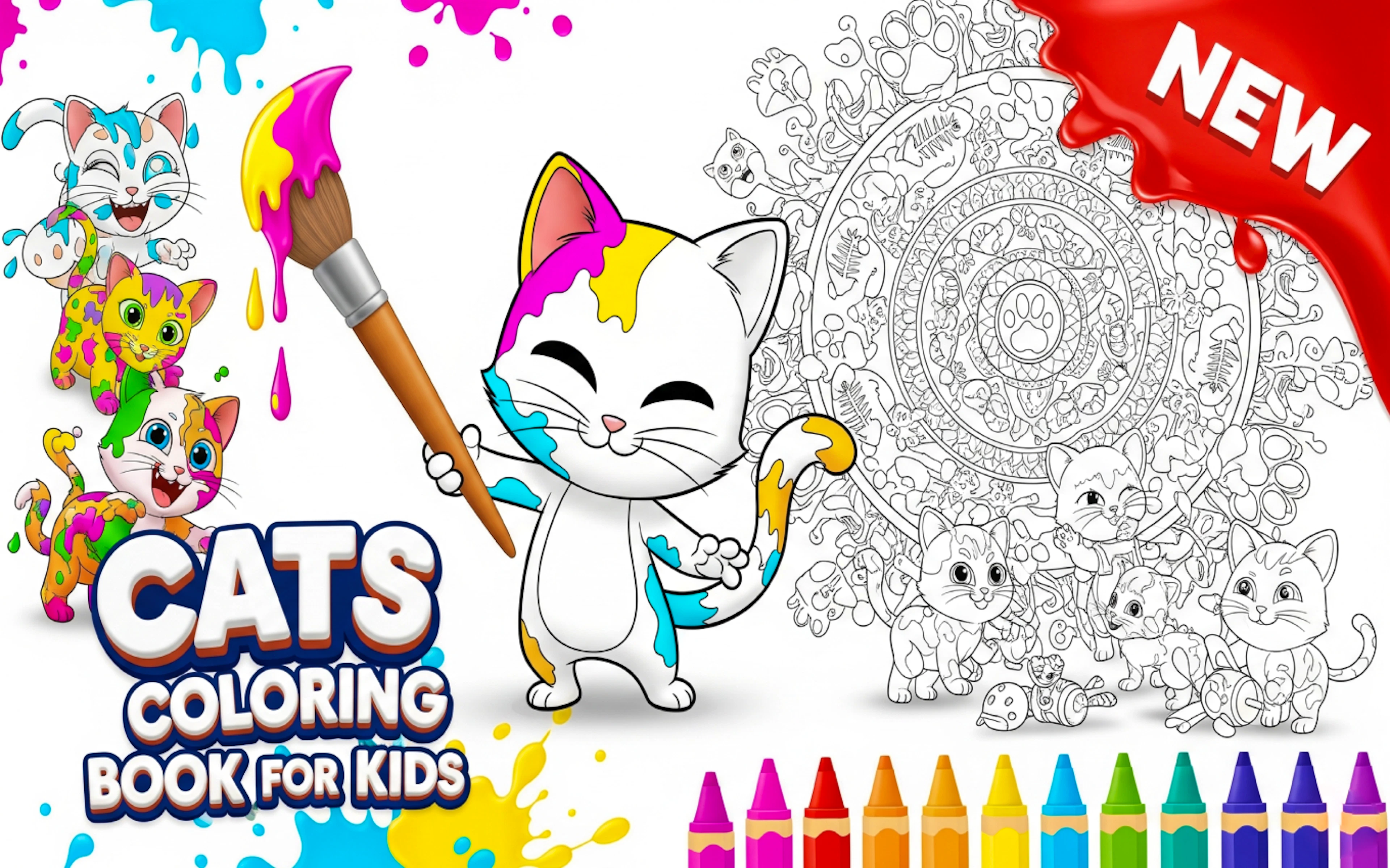Cats Coloring Book for Kids