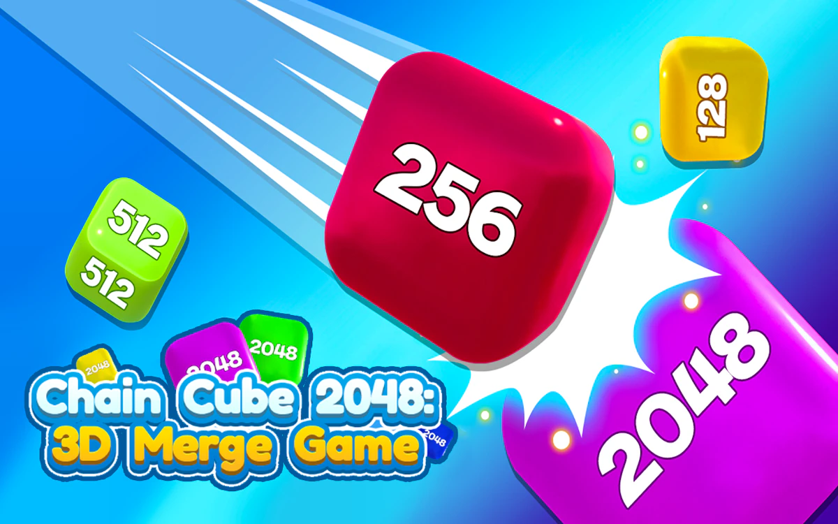 Play Chain Cube 2048 3D Merge Game — free online 2048 game