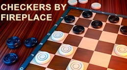 Checkers by Fireplace