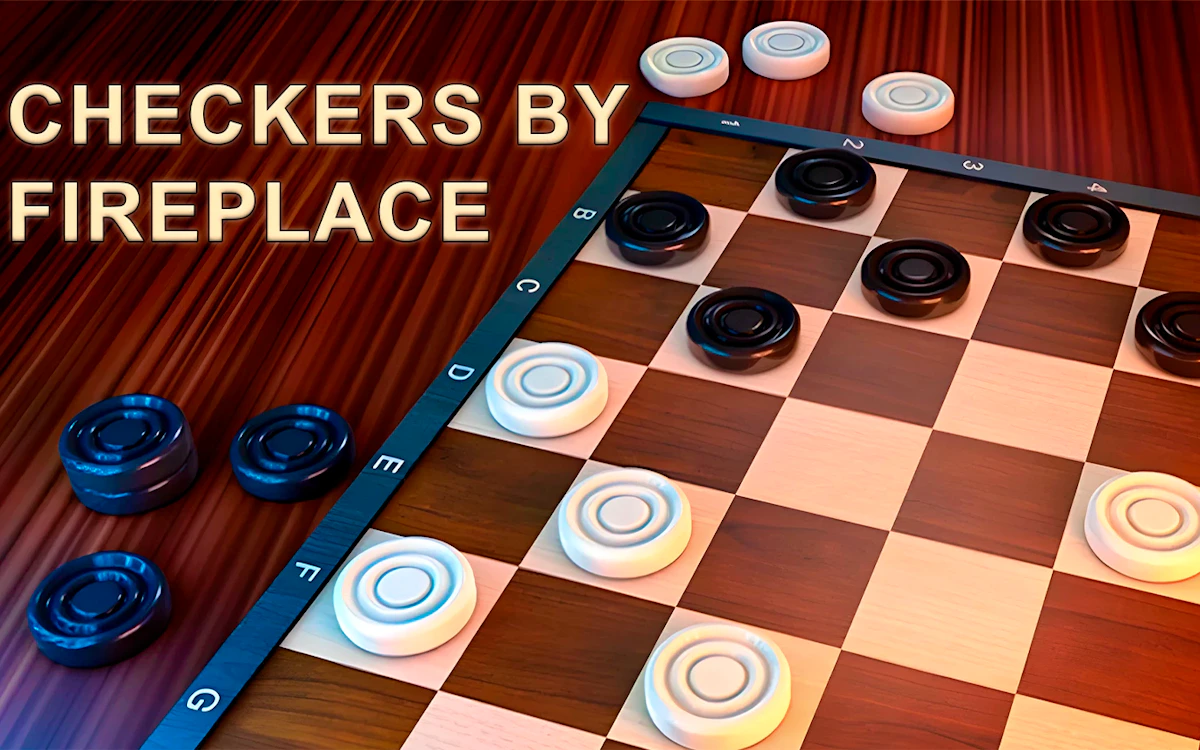 Play Checkers by Fireplace — free online Checkers game