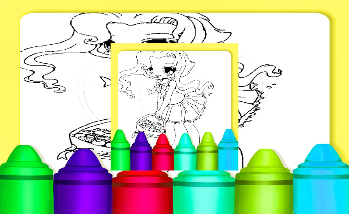 Play Chibi Anime Coloring Pages — free online Kids game