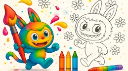 Chibi Labubu Coloring Book for Kids