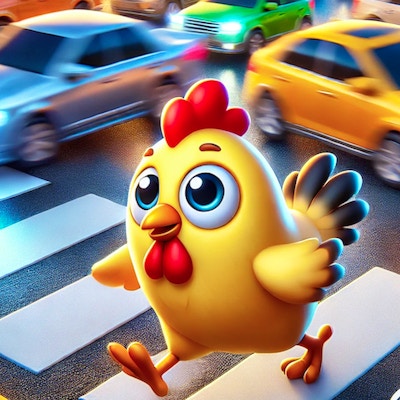 Chicken Crossed By Gamepix