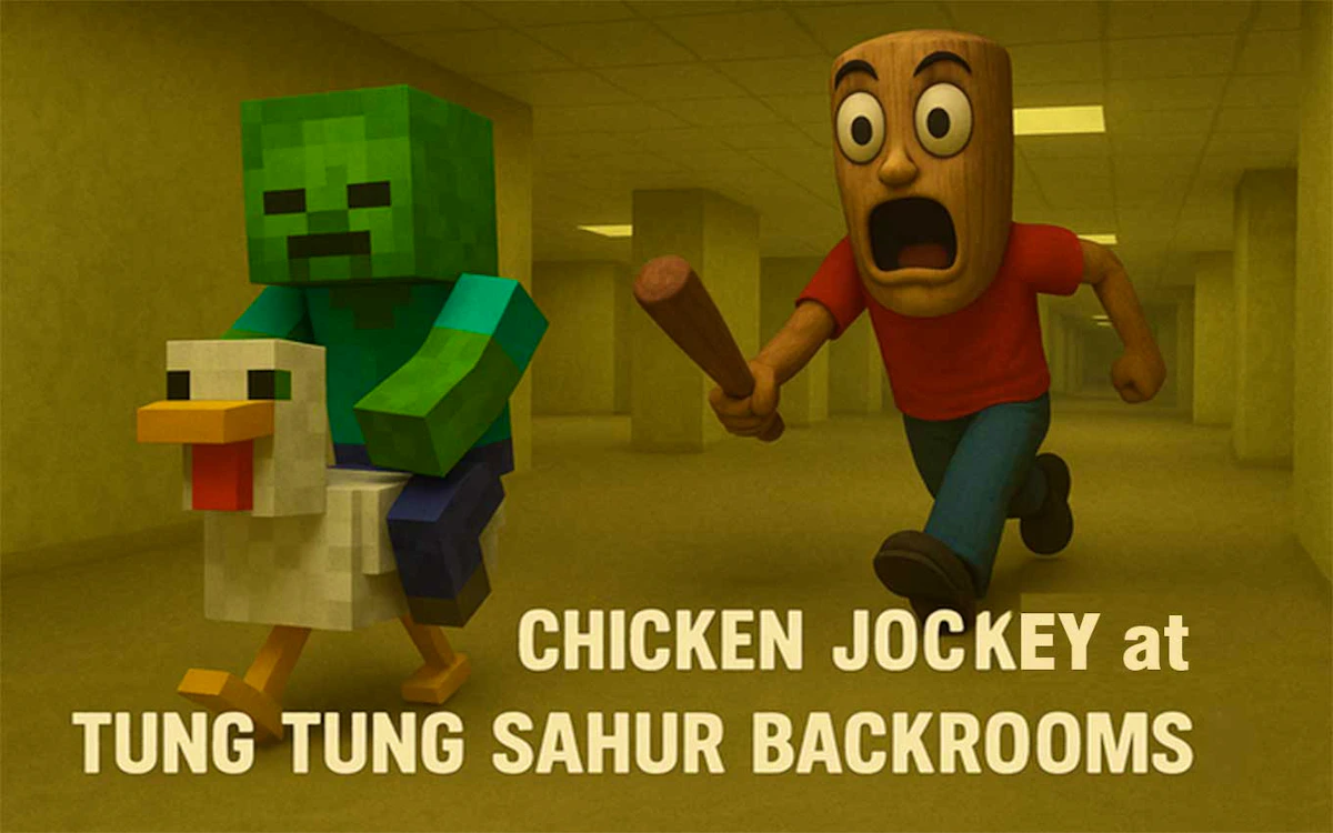 Play Chicken Jockey at Tung Tung Sahur Backrooms — free online Horror game