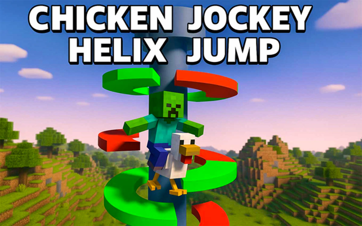 Play Chicken Jockey Helix Jump — free online Action game