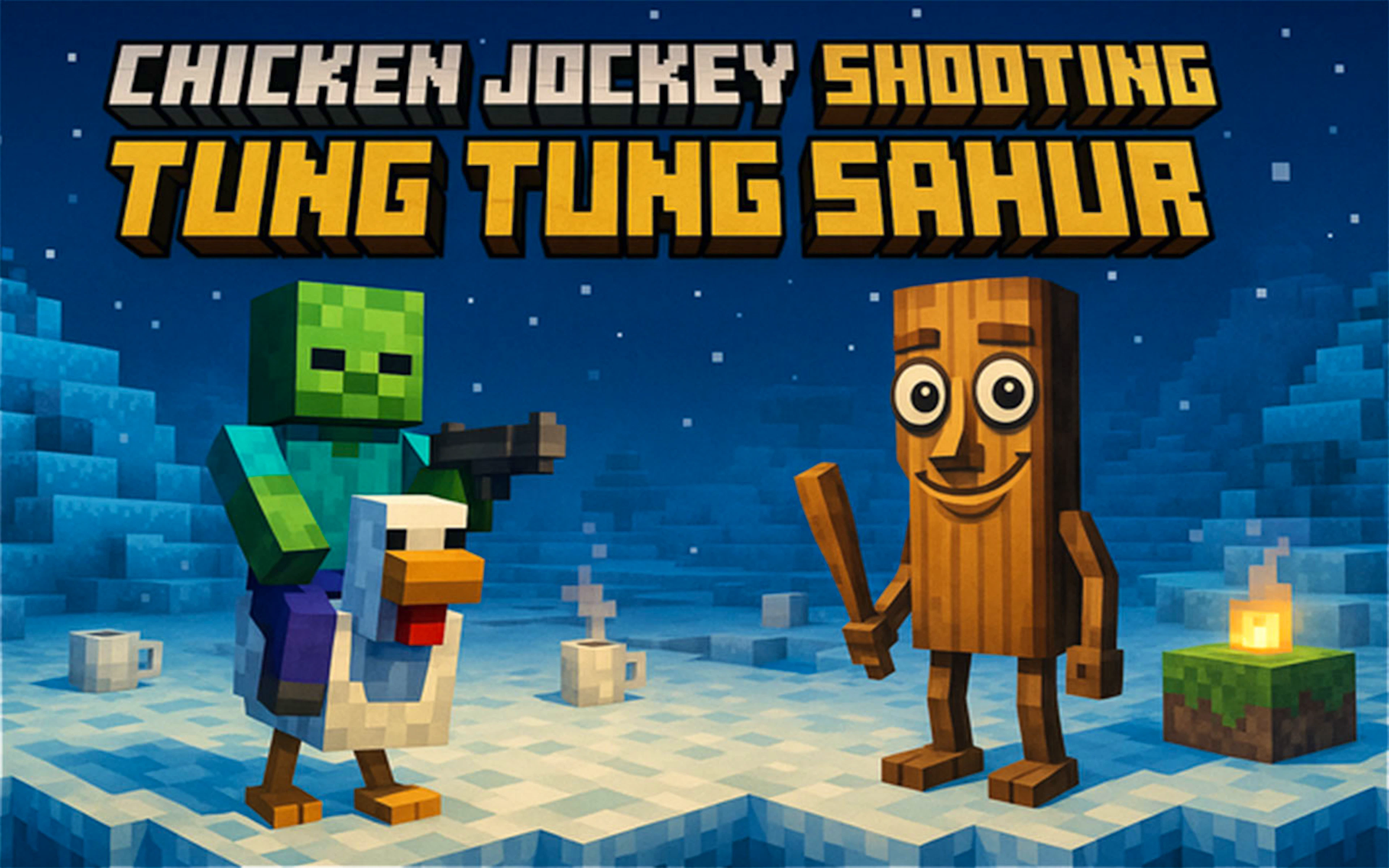 Chicken Jockey Shooting Tung Tung Sahur