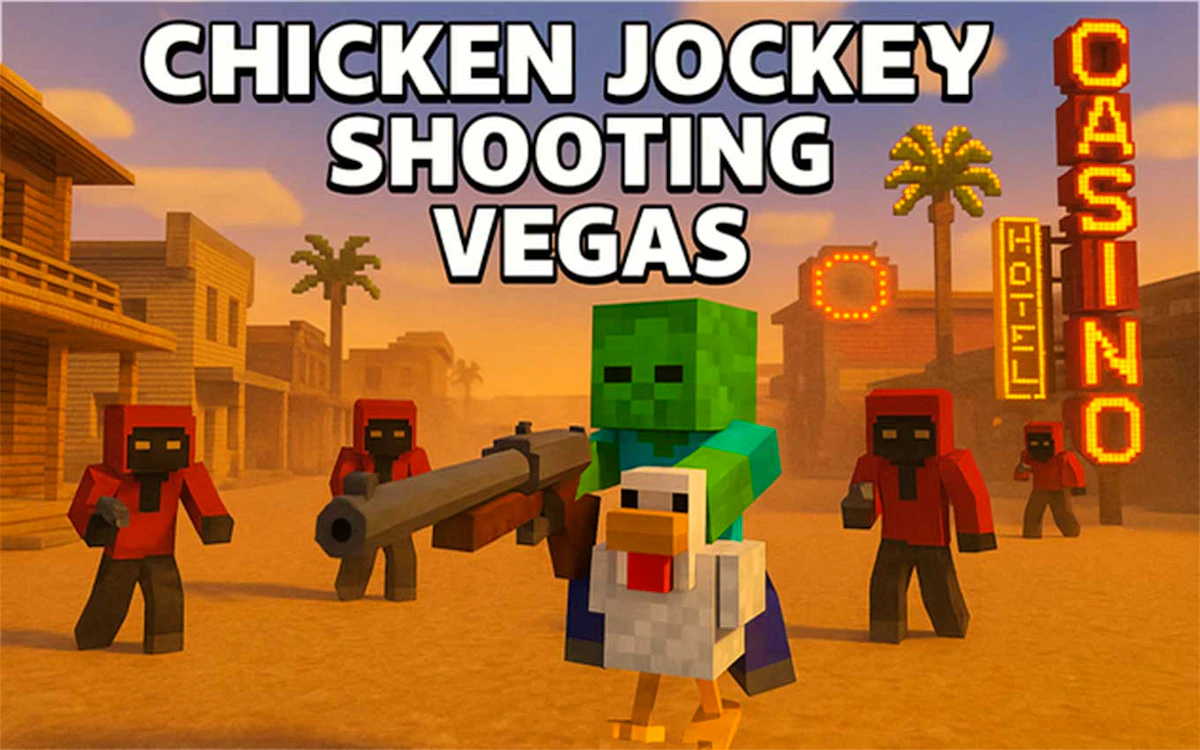 Play Chicken Jockey Shooting Vegas — free online Shooter game