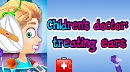 Children's Doctor Treating Ears