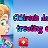 Children's Doctor Treating Ears