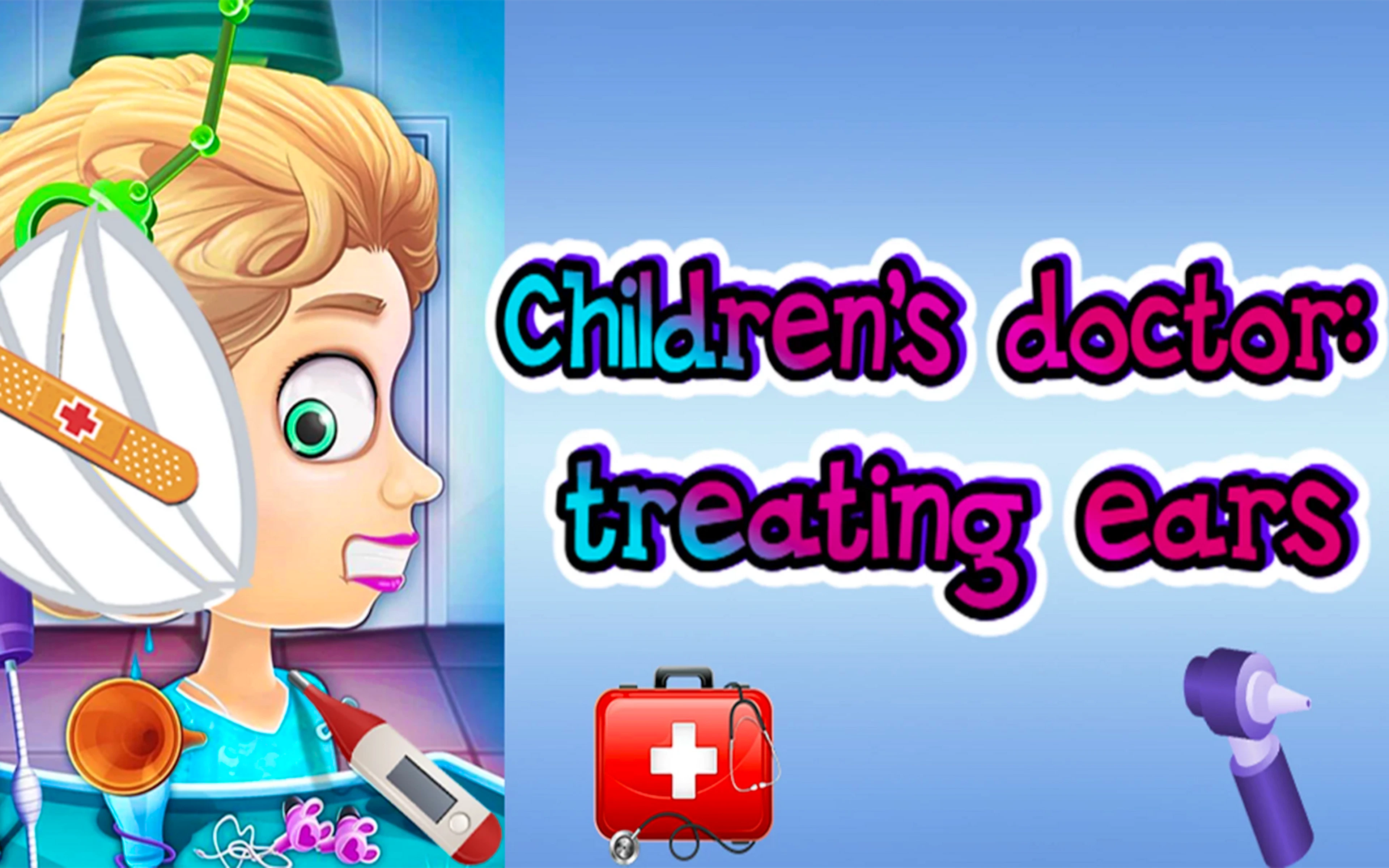 Children's Doctor Treating Ears