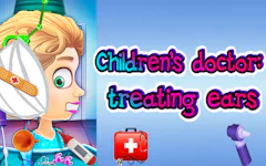 Children's Doctor Treating Ears