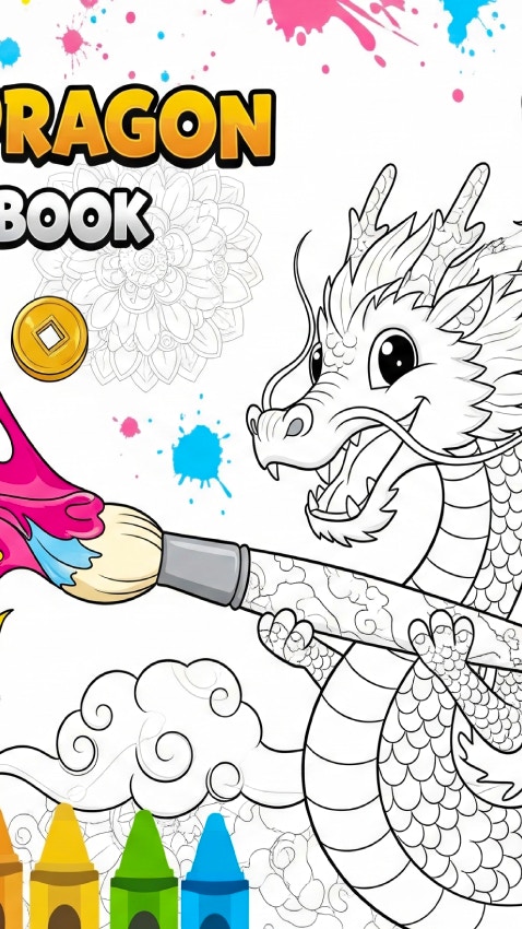Chinese Dragon Coloring Book