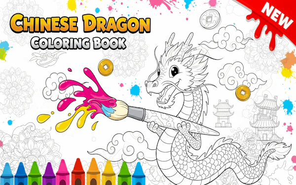 Chinese Dragon Coloring Book