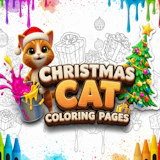 Christmas Cat Coloring Pages